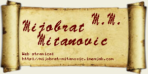 Mijobrat Mitanović vizit kartica